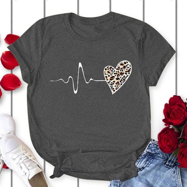 women's t-shirt mjartoria harajuku woman tshirts love leopard printed round neck short sleeve t-shirts women femme summer tee top, White
women's t-shirt mjartoria harajuku woman tshirts love leopard printed round neck short sleeve t-shirts women femme summer tee top, White