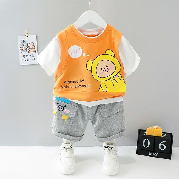 clothing sets summer clothes boy for baby suit 2021 casual fashion cute cartoon piggy 2 pieces short-sleeved costume children's, White
clothing sets summer clothes boy for baby suit 2021 casual fashion cute cartoon piggy 2 pieces short-sleeved costume children's, White