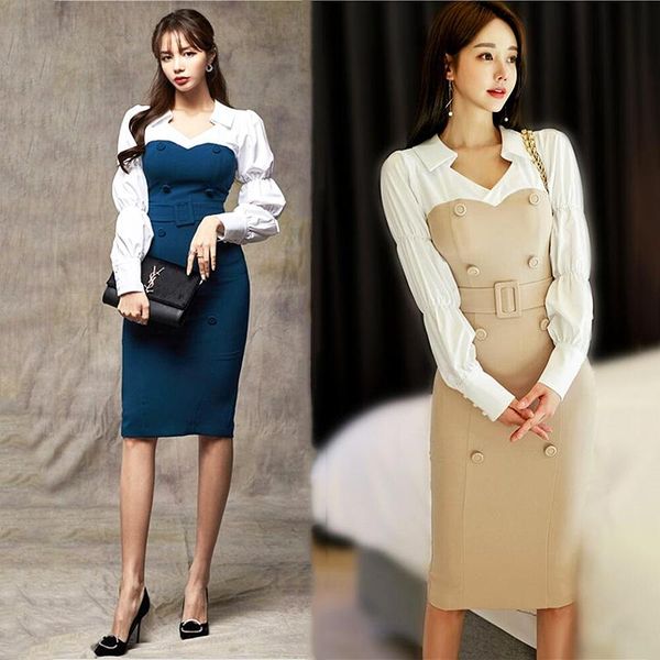 korea style ladies party dress women fashion v neck high waist double-breasted full sleeve slim woman clothes sl565 casual dresses, Black;gray
korea style ladies party dress women fashion v neck high waist double-breasted full sleeve slim woman clothes sl565 casual dresses, Black;gray