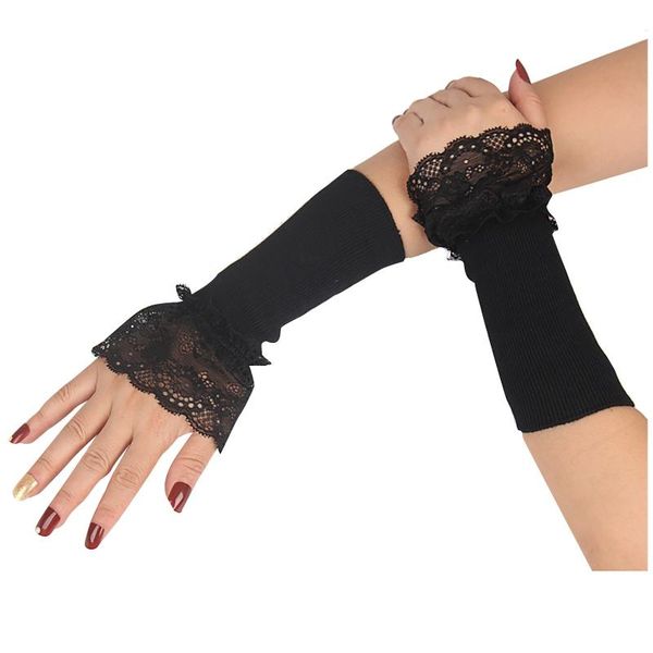 five fingers gloves 1 pair elastic sleeve driving long fingerless silk lace arm mittens covered summer sunscreen women, Blue;gray
five fingers gloves 1 pair elastic sleeve driving long fingerless silk lace arm mittens covered summer sunscreen women, Blue;gray