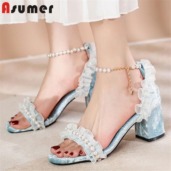 sandals asumer 2021 lace lolita shoes women velvet pearl buckle sweet casual party high heels ladies, Black
sandals asumer 2021 lace lolita shoes women velvet pearl buckle sweet casual party high heels ladies, Black