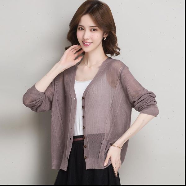 summer knit coat elegant women sweaters v neck thin knitwear hollow out outwear long sleeve see through cardigan, White;black
summer knit coat elegant women sweaters v neck thin knitwear hollow out outwear long sleeve see through cardigan, White;black