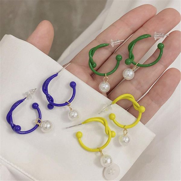 hoop & huggie aomu vintage green yellow resin imitation pearl twisted earrings sweet irregular geometric enamel c-shaped for women, Golden;silver
hoop & huggie aomu vintage green yellow resin imitation pearl twisted earrings sweet irregular geometric enamel c-shaped for women, Golden;silver
