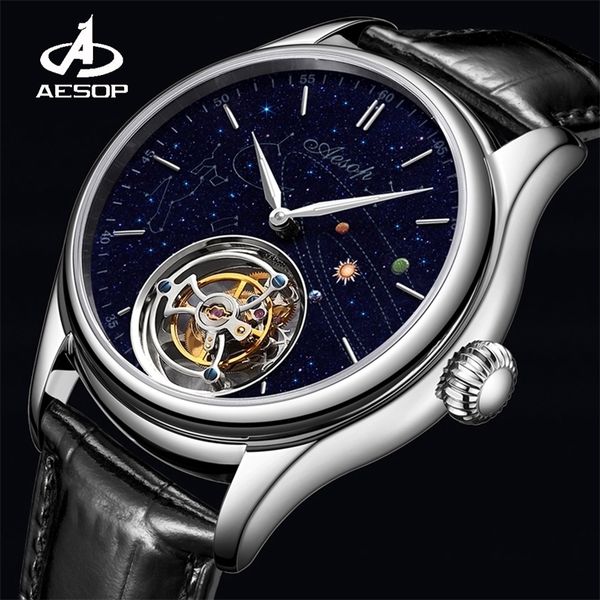 aesop men's mechanical watch flying skeleton es for men wristwatch man male clocks luxury 220225, Slivery;brown
aesop men's mechanical watch flying skeleton es for men wristwatch man male clocks luxury 220225, Slivery;brown