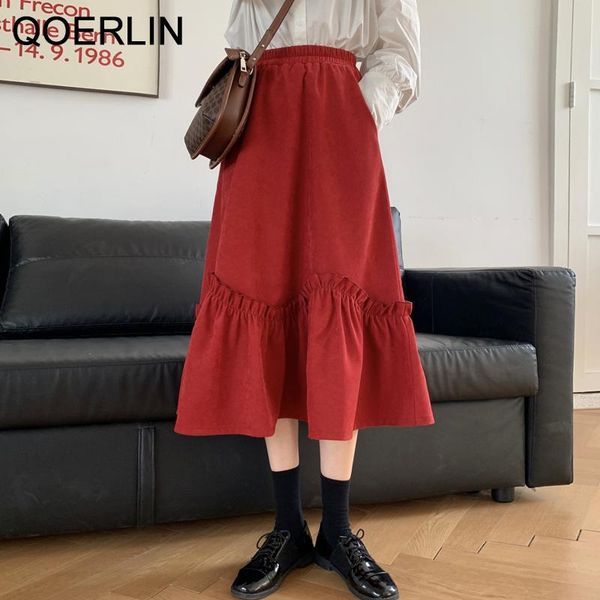skirts qoerlin korean style women black long skirt elastic waist ruffle street wear loose casual a-line high jupe mujer plus size
skirts qoerlin korean style women black long skirt elastic waist ruffle street wear loose casual a-line high jupe mujer plus size