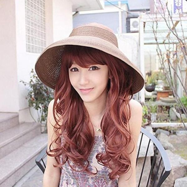 wide brim hats summer women's hat roll up foldable sun cap beach straw braid visor classic fisherman outdoor 2021, Blue;gray
wide brim hats summer women's hat roll up foldable sun cap beach straw braid visor classic fisherman outdoor 2021, Blue;gray