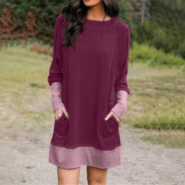 casual dresses 2021 autumn women's dress with pockets o-neck long sleeve mini for women pullover clothings sukienki damskie, Black;gray
casual dresses 2021 autumn women's dress with pockets o-neck long sleeve mini for women pullover clothings sukienki damskie, Black;gray