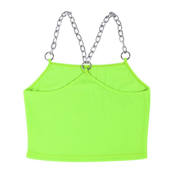 summer halter backless night club women's iron chain sling exposed navel short vest female t shirts tees, White
summer halter backless night club women's iron chain sling exposed navel short vest female t shirts tees, White