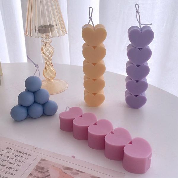 craft tools 5 holes heart shape columnar candle mold diy aromatherapy plaster making home decoration chocolate baking mould
craft tools 5 holes heart shape columnar candle mold diy aromatherapy plaster making home decoration chocolate baking mould
