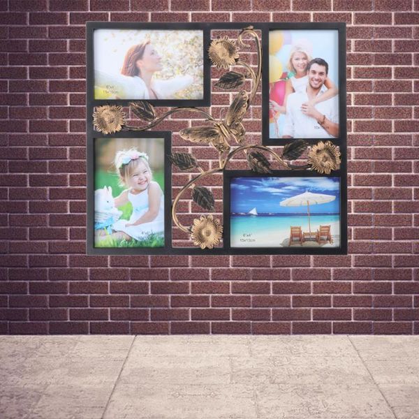 decorative 4 opening wall hanging po frame with flowers and vintage collage family picture frame(black) frames
decorative 4 opening wall hanging po frame with flowers and vintage collage family picture frame(black) frames
