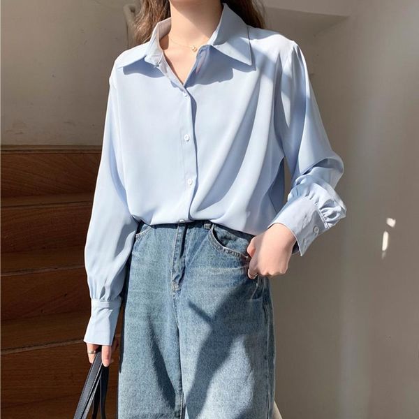 women's blouses & shirts white shirt spring 2021 han feng chic and autumn long sleeve sunscreen loose top
women's blouses & shirts white shirt spring 2021 han feng chic and autumn long sleeve sunscreen loose top