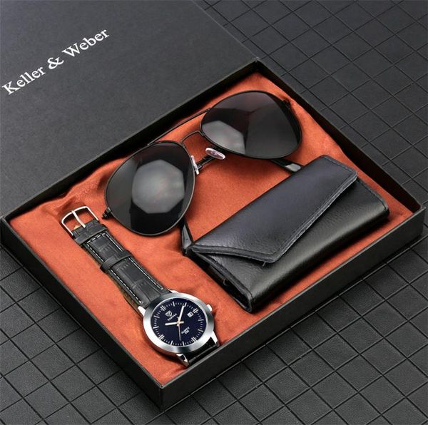 watch sets with quartz men watches leather key package sunglass birthday anniversary gift set for boyfriend husband wristwatches, Slivery;brown
watch sets with quartz men watches leather key package sunglass birthday anniversary gift set for boyfriend husband wristwatches, Slivery;brown