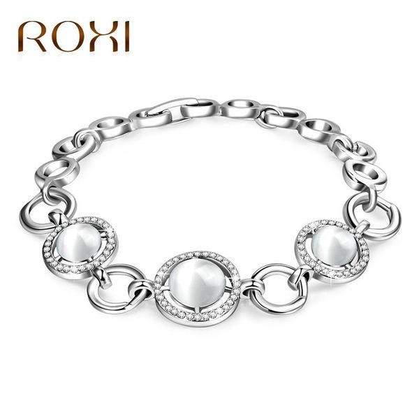 charm bracelets roxi romad brand white gold color austrian crystal opal bracelet for women luxury circle jewelry wedding gift, Golden;silver
charm bracelets roxi romad brand white gold color austrian crystal opal bracelet for women luxury circle jewelry wedding gift, Golden;silver