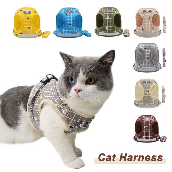 cat collars & leads reflective harnesses breathable accessories adjustable lattice pet collar for kitten cute nylon mesh cats vest leash set
cat collars & leads reflective harnesses breathable accessories adjustable lattice pet collar for kitten cute nylon mesh cats vest leash set