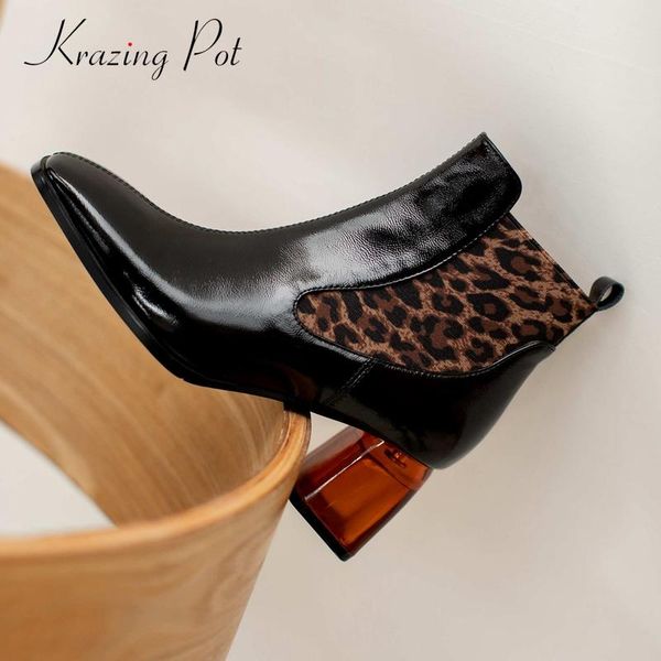 boots krazing pot vintage fashion real cow leather leopard square toe thick high heel slip on elegant lady star ankle l49, Black
boots krazing pot vintage fashion real cow leather leopard square toe thick high heel slip on elegant lady star ankle l49, Black