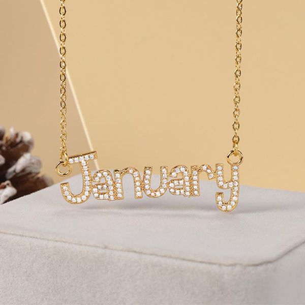 pendant necklaces 12 months zircon letter necklace month fashion jewelry clavicle chain birthday gift june july august, Silver
pendant necklaces 12 months zircon letter necklace month fashion jewelry clavicle chain birthday gift june july august, Silver