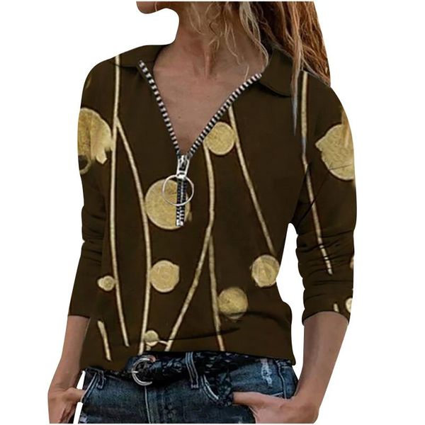 women's blouses & shirts elegant blouse korean fashion lapel dots print zipper long sleeve casual vintage leisure regular blusas, White
women's blouses & shirts elegant blouse korean fashion lapel dots print zipper long sleeve casual vintage leisure regular blusas, White