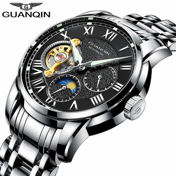 men watch luxury moon phase automatic tourbillon mechanical clock hongkong business steampunk wristwatches fashion, Slivery;brown
men watch luxury moon phase automatic tourbillon mechanical clock hongkong business steampunk wristwatches fashion, Slivery;brown