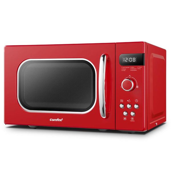 microwave ovens comfee red 800w 20l oven with 8 auto menus 5 cooking power levels and express cook button passionate retro style
microwave ovens comfee red 800w 20l oven with 8 auto menus 5 cooking power levels and express cook button passionate retro style