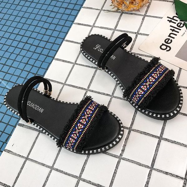 sandals slides women summer slip on shoes peep-toe flat roman slippers ladies flip flops mujer zapatos size 35-40, Black
sandals slides women summer slip on shoes peep-toe flat roman slippers ladies flip flops mujer zapatos size 35-40, Black