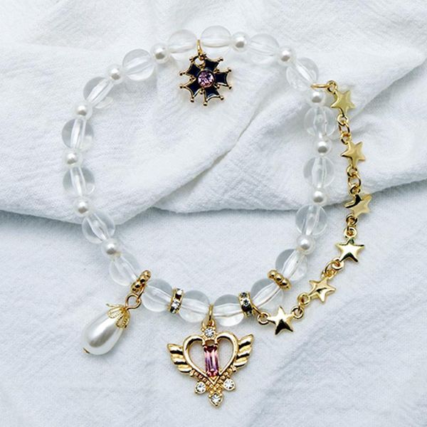 link, chain star scepter charm bracelets for women crystal pearls beaded bracelet fashion jewelry lady hand accessories, Black
link, chain star scepter charm bracelets for women crystal pearls beaded bracelet fashion jewelry lady hand accessories, Black