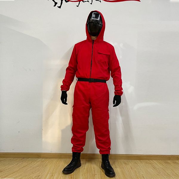 theme costum red jumpsuits with belt mask and gloves for halloween firm role cosplay, Black;red
theme costum red jumpsuits with belt mask and gloves for halloween firm role cosplay, Black;red