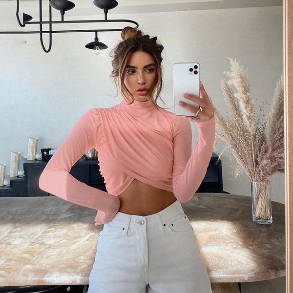 women's t-shirt buuuu 2021 autumn and winter style round neck long sleeve fashion open navel slim für frauen's, White
women's t-shirt buuuu 2021 autumn and winter style round neck long sleeve fashion open navel slim für frauen's, White