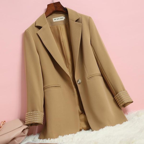 temperament small suit female jacket solid color long-sleeved ladies coat autumn and winter women's clothing suits & blazers, White;black
temperament small suit female jacket solid color long-sleeved ladies coat autumn and winter women's clothing suits & blazers, White;black