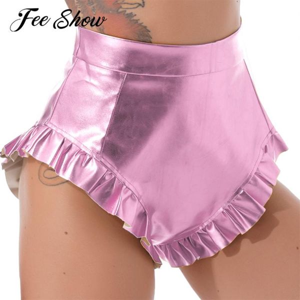 women's shorts women fashion ruffle pu leather pants metallic shiny high waist back zipper booty pole dancing clubwear, White;black
women's shorts women fashion ruffle pu leather pants metallic shiny high waist back zipper booty pole dancing clubwear, White;black