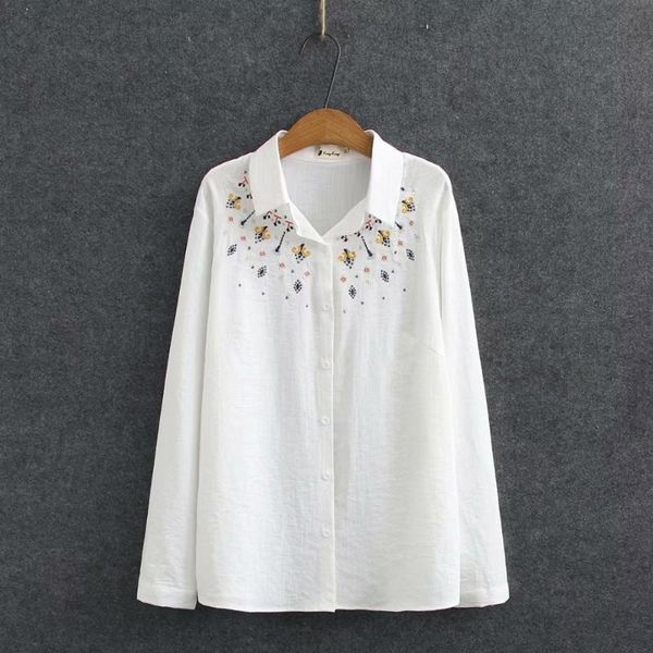 women's blouses & shirts plus size sky blue white cotton embroidery women loose 2021 spring autumn casual ladies soft blouse female
women's blouses & shirts plus size sky blue white cotton embroidery women loose 2021 spring autumn casual ladies soft blouse female