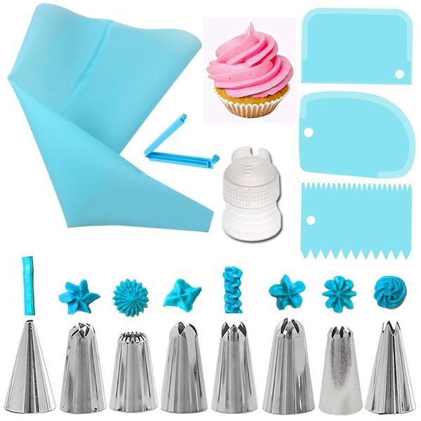 baking & pastry tools 14pcs cake decorating kit piping tips silicone icing bags nozzles cream scrapers coupler set diy
baking & pastry tools 14pcs cake decorating kit piping tips silicone icing bags nozzles cream scrapers coupler set diy