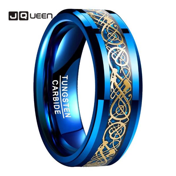 cluster rings 8mm men's tungsten carbide ring celtic dragon wedding band blue/black carbon fiber engagement size 5-14, Golden;silver
cluster rings 8mm men's tungsten carbide ring celtic dragon wedding band blue/black carbon fiber engagement size 5-14, Golden;silver