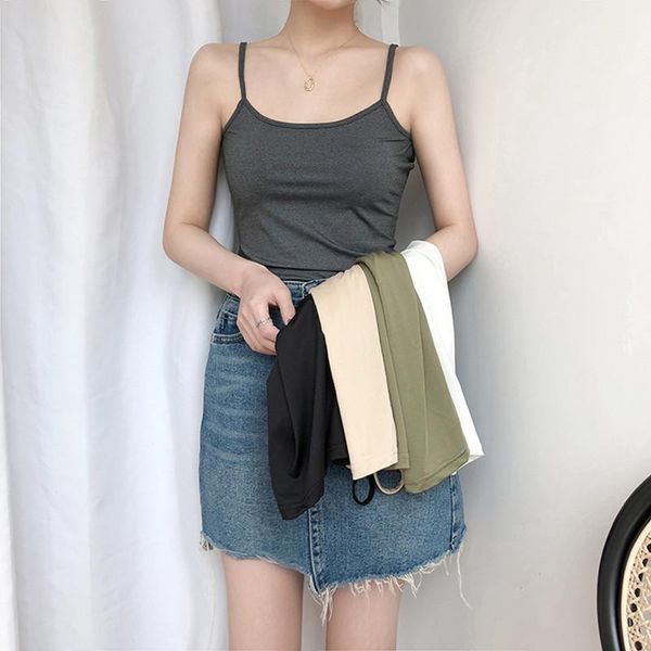 women's tanks & camis 5 colors 2021 women summer korean style sleeveless sweet casual solid color tank womens (f3676), White
women's tanks & camis 5 colors 2021 women summer korean style sleeveless sweet casual solid color tank womens (f3676), White