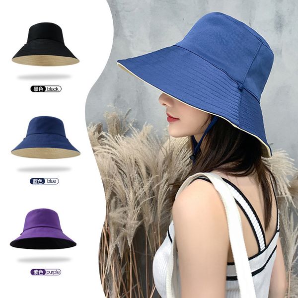 custom logo fashionable big brim double-sided fisherman's women autumn sunscreen hat pure color versatile sun hat lady
custom logo fashionable big brim double-sided fisherman's women autumn sunscreen hat pure color versatile sun hat lady