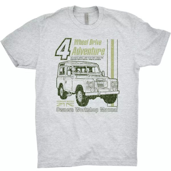 land rover defender t shirt 4 x 4 wheel adventure british garage united kingdom, White;black
land rover defender t shirt 4 x 4 wheel adventure british garage united kingdom, White;black