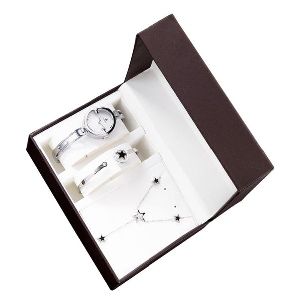 wristwatches 1 set lover gift watch include bracelet box valentine birthday present, Slivery;brown
wristwatches 1 set lover gift watch include bracelet box valentine birthday present, Slivery;brown