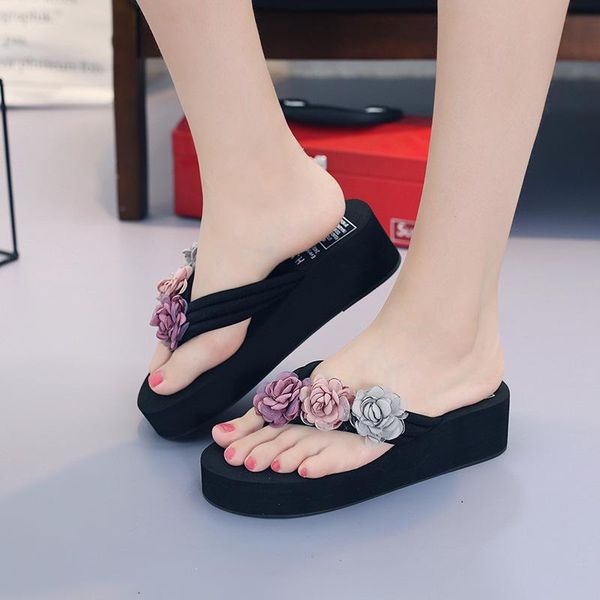 slippers summer hand-painted slope and korean version of thick bottom clip-toe flip-flops women slippery beach, Black
slippers summer hand-painted slope and korean version of thick bottom clip-toe flip-flops women slippery beach, Black