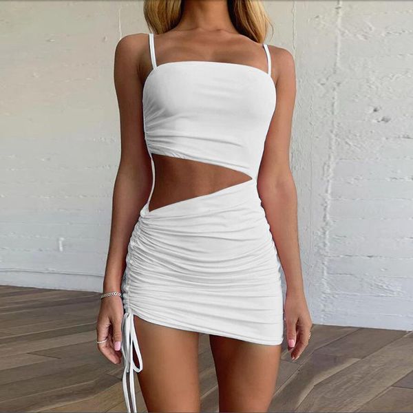 casual dresses summer spaghetti straps irregular cut out mini dress ruched bandage drawstring for women 2021club party outfit, Black;gray
casual dresses summer spaghetti straps irregular cut out mini dress ruched bandage drawstring for women 2021club party outfit, Black;gray