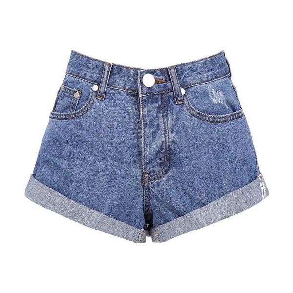 summer street fashion high waist straight curling denim shorts female thin and versatile worn-out rowing women's jeans, Blue
summer street fashion high waist straight curling denim shorts female thin and versatile worn-out rowing women's jeans, Blue