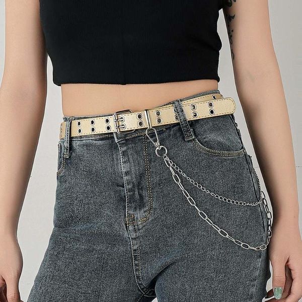 belts cool style double-row hole ladies thin belt chain casual punk decorative women's trouser fashion all-match waistband, Black;brown
belts cool style double-row hole ladies thin belt chain casual punk decorative women's trouser fashion all-match waistband, Black;brown