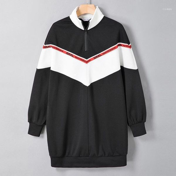 women long hoodies lady autumn spring sleeve patchwork thick black sweatshirts female causal hoody dress pullover talever1
women long hoodies lady autumn spring sleeve patchwork thick black sweatshirts female causal hoody dress pullover talever1