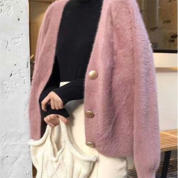 women's jackets coats 2021 korean loose lazy style v-neck net red mink plush knitted cardigan for women in autumn and winter f5li, Black;brown
women's jackets coats 2021 korean loose lazy style v-neck net red mink plush knitted cardigan for women in autumn and winter f5li, Black;brown