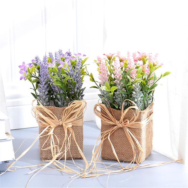 artificial lavender mini floral silk flower household table decoration dried potted rural style burlap plant fake decorative flowers & wreat
artificial lavender mini floral silk flower household table decoration dried potted rural style burlap plant fake decorative flowers & wreat