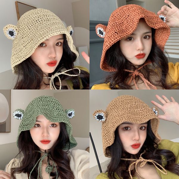 frog straw women's little fresh sunscreen designer versatile fashion sweet cute fisherman's hat small along the tide
frog straw women's little fresh sunscreen designer versatile fashion sweet cute fisherman's hat small along the tide