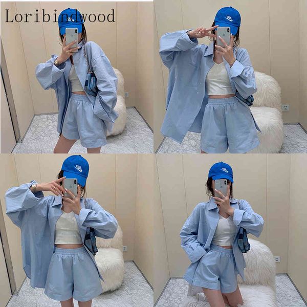 design sense niche irregular shirt female summer high waist a casual shorts set 210429, White
design sense niche irregular shirt female summer high waist a casual shorts set 210429, White