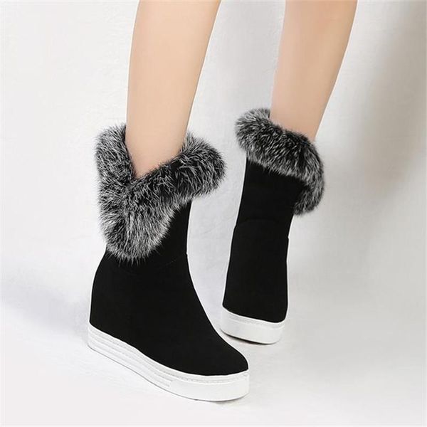 boots inside heightening 5cm women's shoes winter plush large 41-43 all-around muffin bottom flat, Black
boots inside heightening 5cm women's shoes winter plush large 41-43 all-around muffin bottom flat, Black