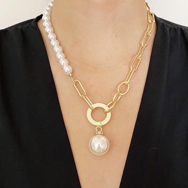 chains big round baroque pearl lock pendant necklaces for women goth jewelry asymmetric party wedding necklace 2021, Silver
chains big round baroque pearl lock pendant necklaces for women goth jewelry asymmetric party wedding necklace 2021, Silver