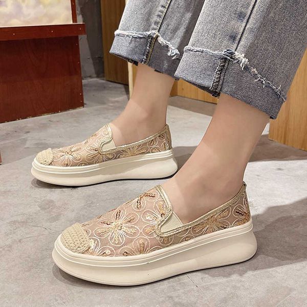 dress shoes 2021 lace embroider flat women summer breathable mesh thick bottom casual woman comfortable soft sandals kk0j, Black 
dress shoes 2021 lace embroider flat women summer breathable mesh thick bottom casual woman comfortable soft sandals kk0j, Black