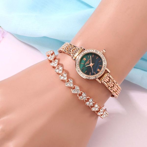 wristwatches women's small watch bracelet set watches gift for ladies wrist, Slivery;brown
wristwatches women's small watch bracelet set watches gift for ladies wrist, Slivery;brown