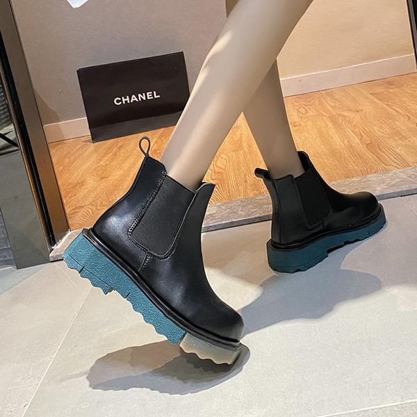 boots 2021 ins fashion ankle slip on pu leather autumn women shoes round toe square med heel winter short 34-40, Black
boots 2021 ins fashion ankle slip on pu leather autumn women shoes round toe square med heel winter short 34-40, Black